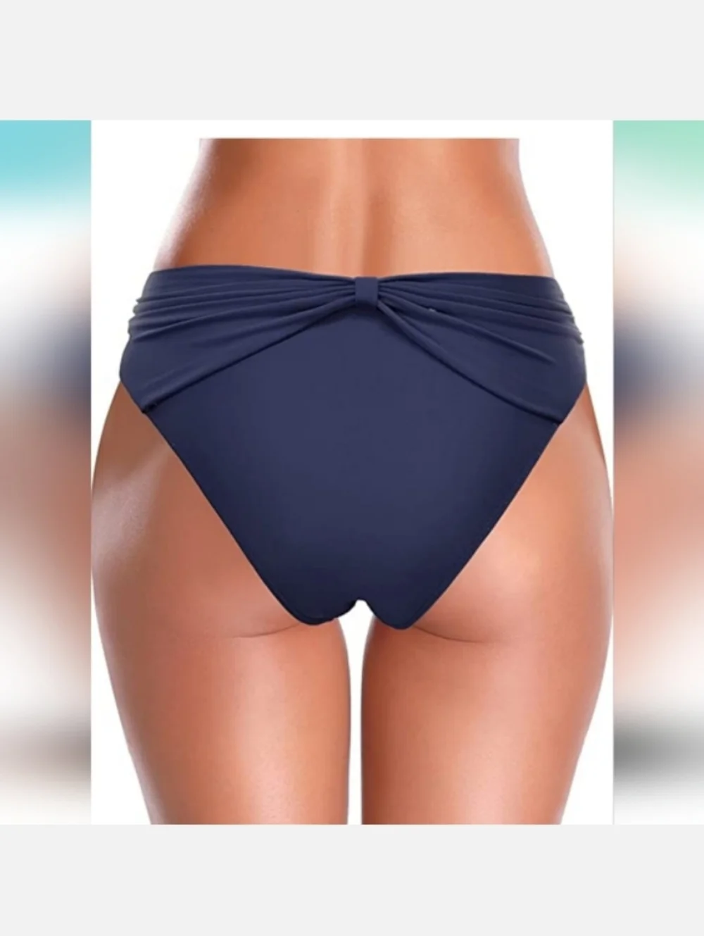 SHEKINI Bikini Bottoms Swimsuit Navy Blue Shekini NWT Swimwear Pool Beach NWT